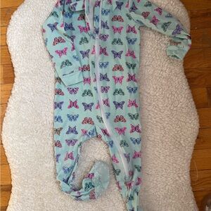 Butterfly Print Kids One Piece Pajama